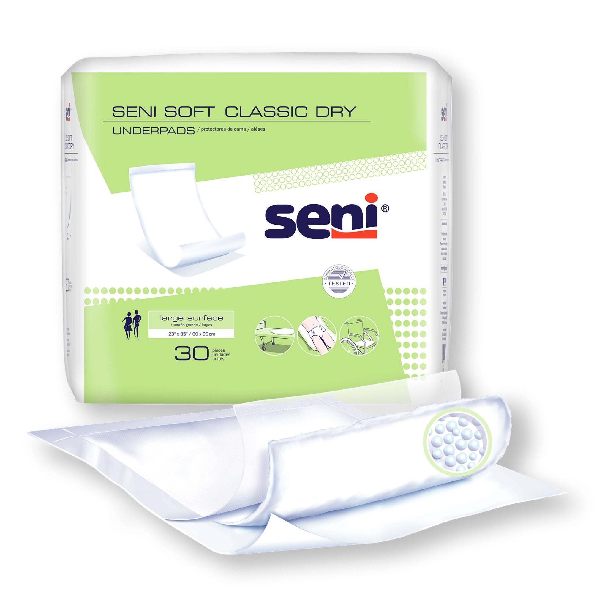 Seni® Soft Classic Dry Underpad, Level 1 Absorbency, PK