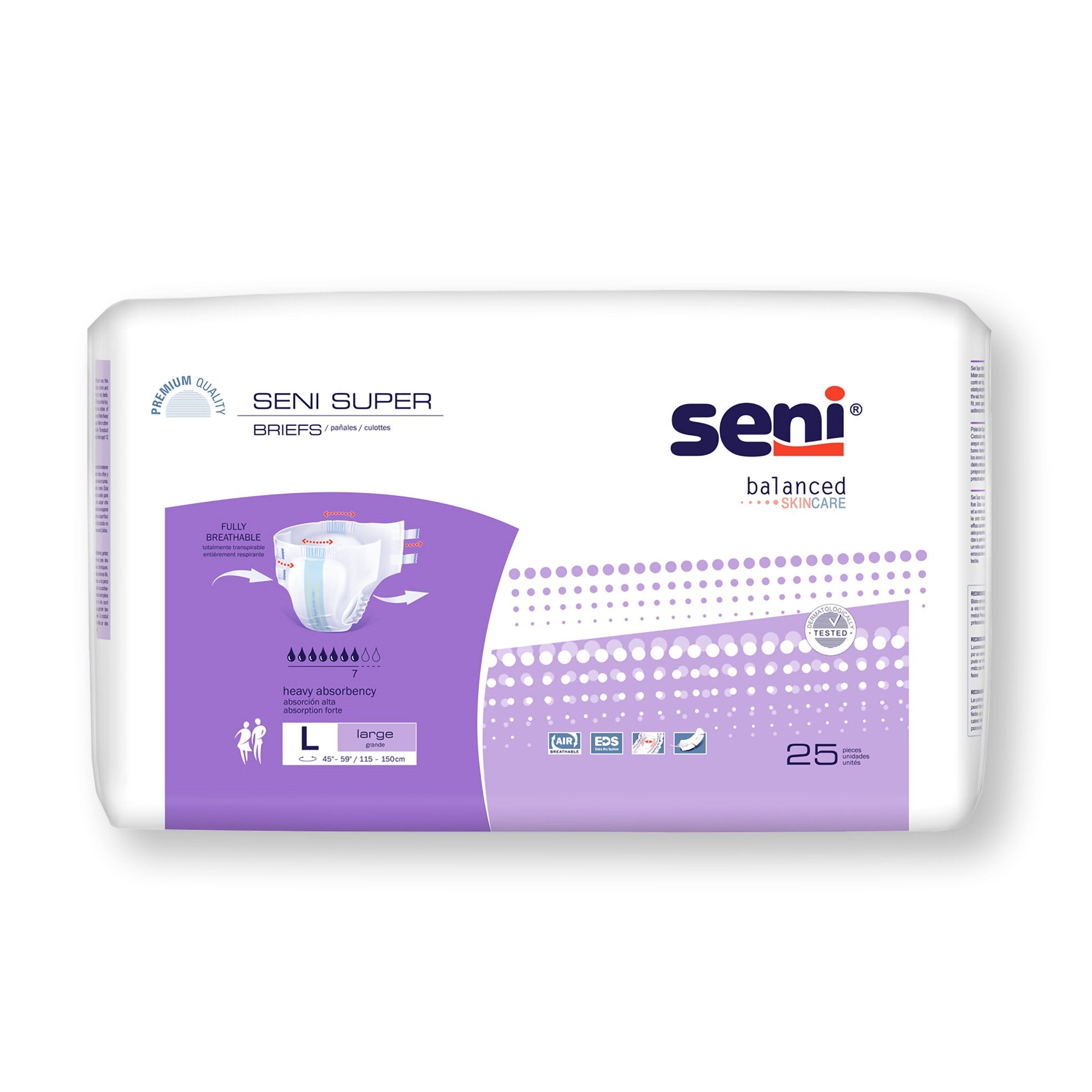 Seni® Super Heavy Absorbency Incontinence Brief, Large, PK