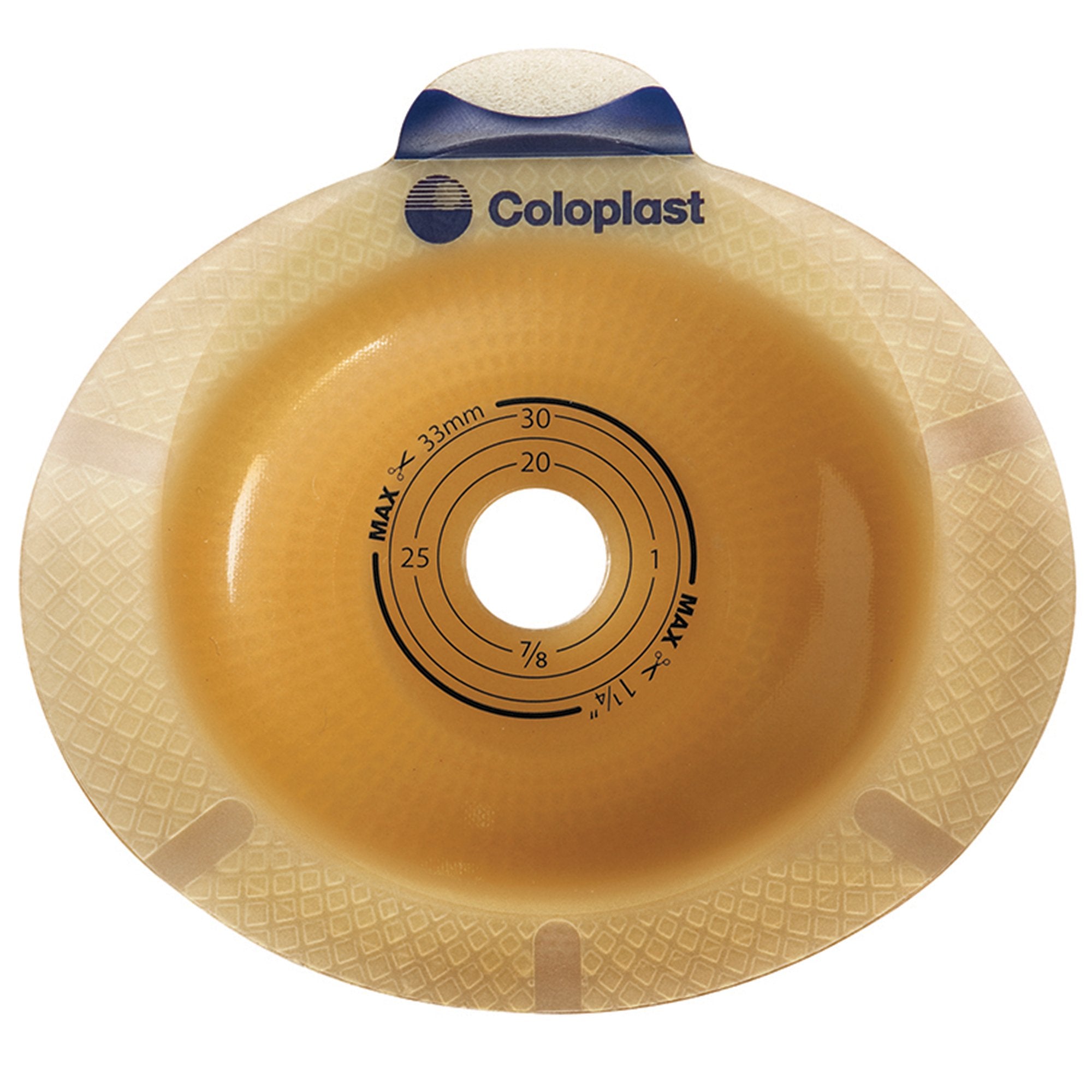 SenSura® Click Convex Light Ostomy Barrier, 15 – 43 mm Stoma Opening, Blue Match