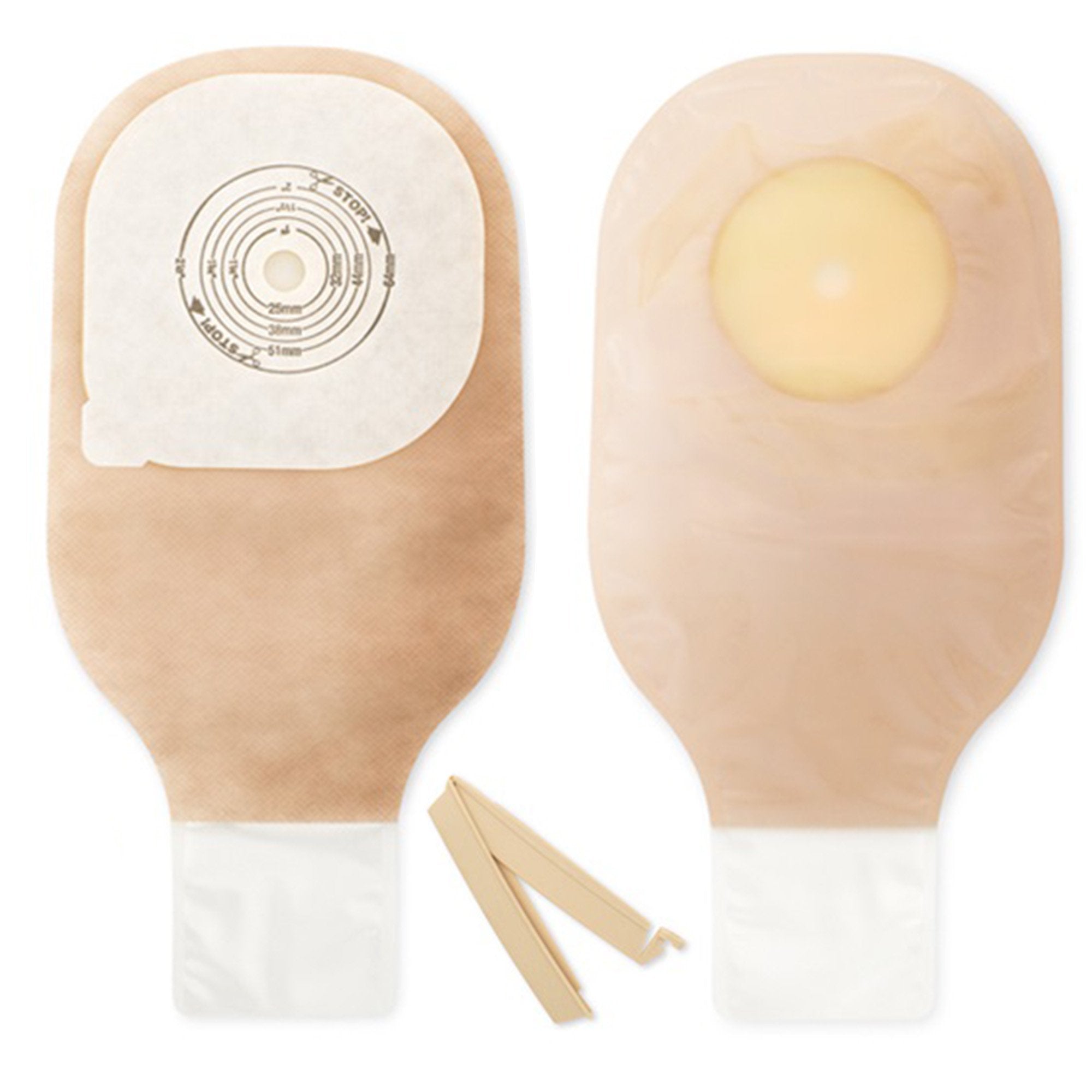Premier™ One-Piece Ultra Clear Colostomy Pouch, 64mm Flange