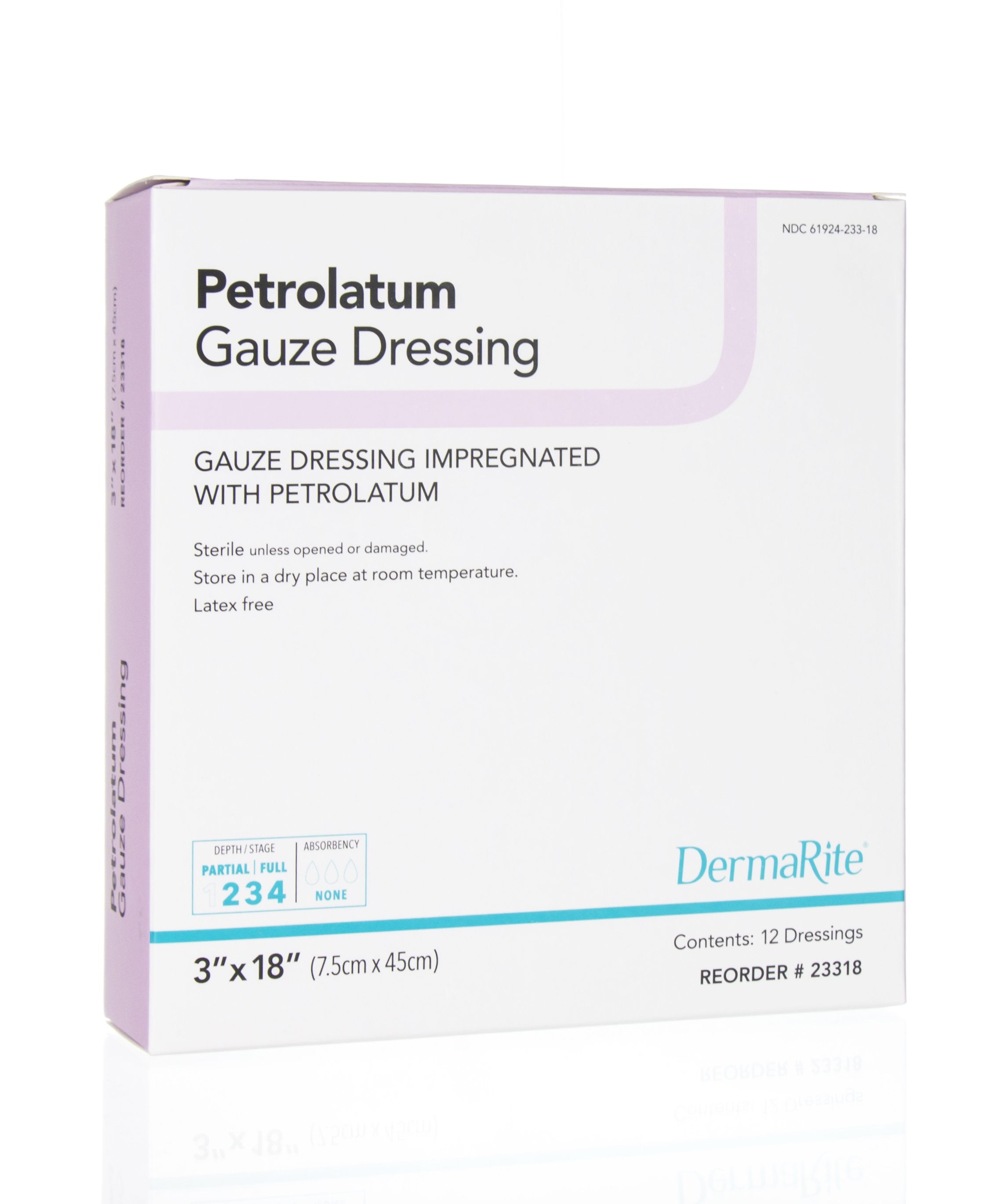 DermaRite® Petrolatum Impregnated Dressing, 3 x 18 Inch
