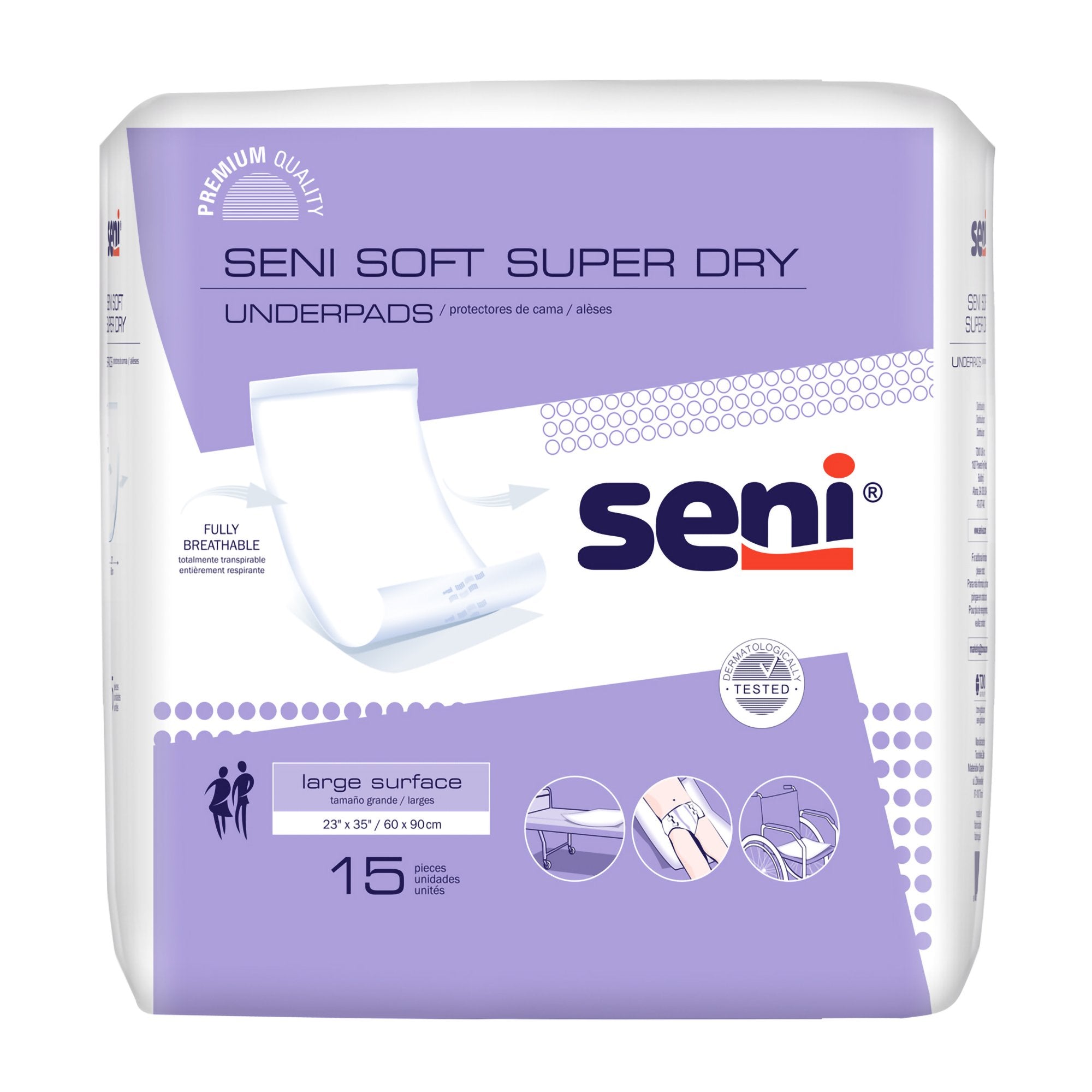 Seni® Soft Super Dry Underpads, Level 3 Absorbency, CS