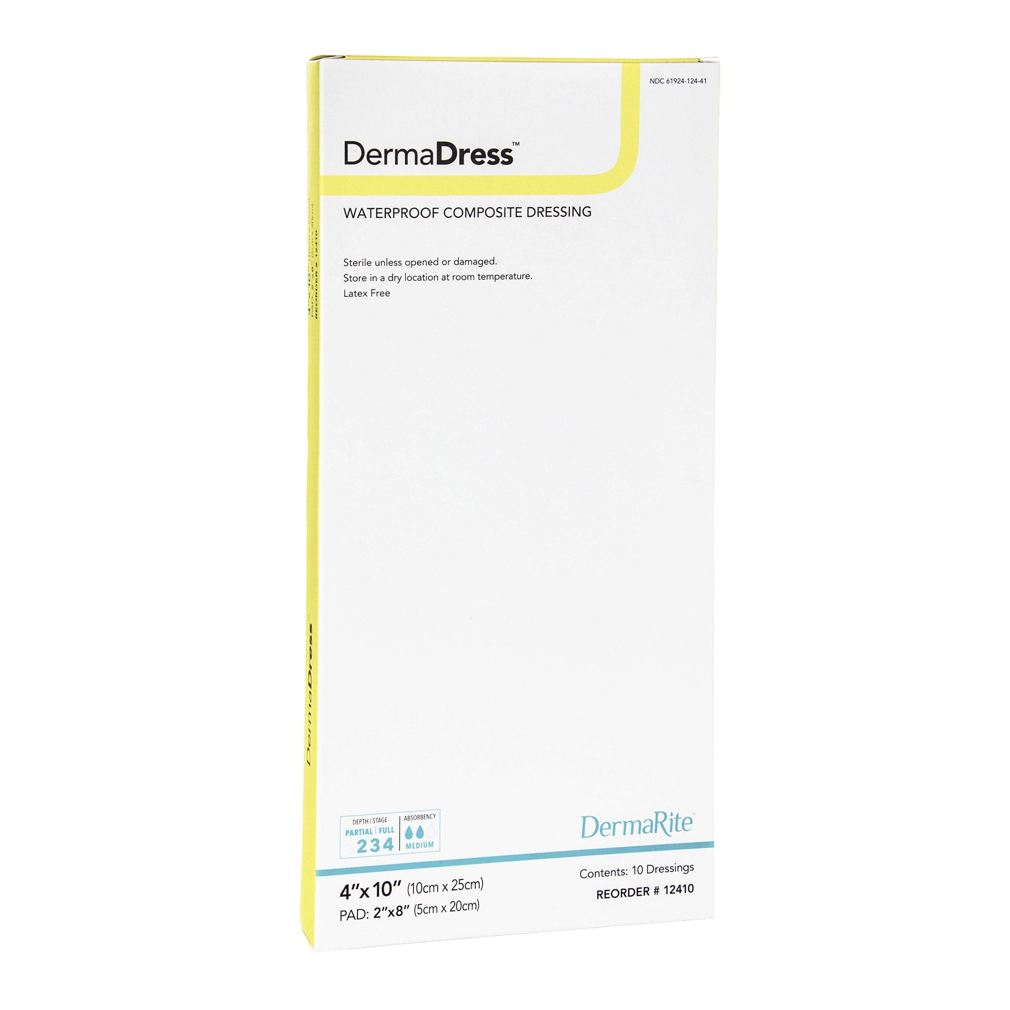 DermaDress™ Composite Dressing, 4 x 10 Inch