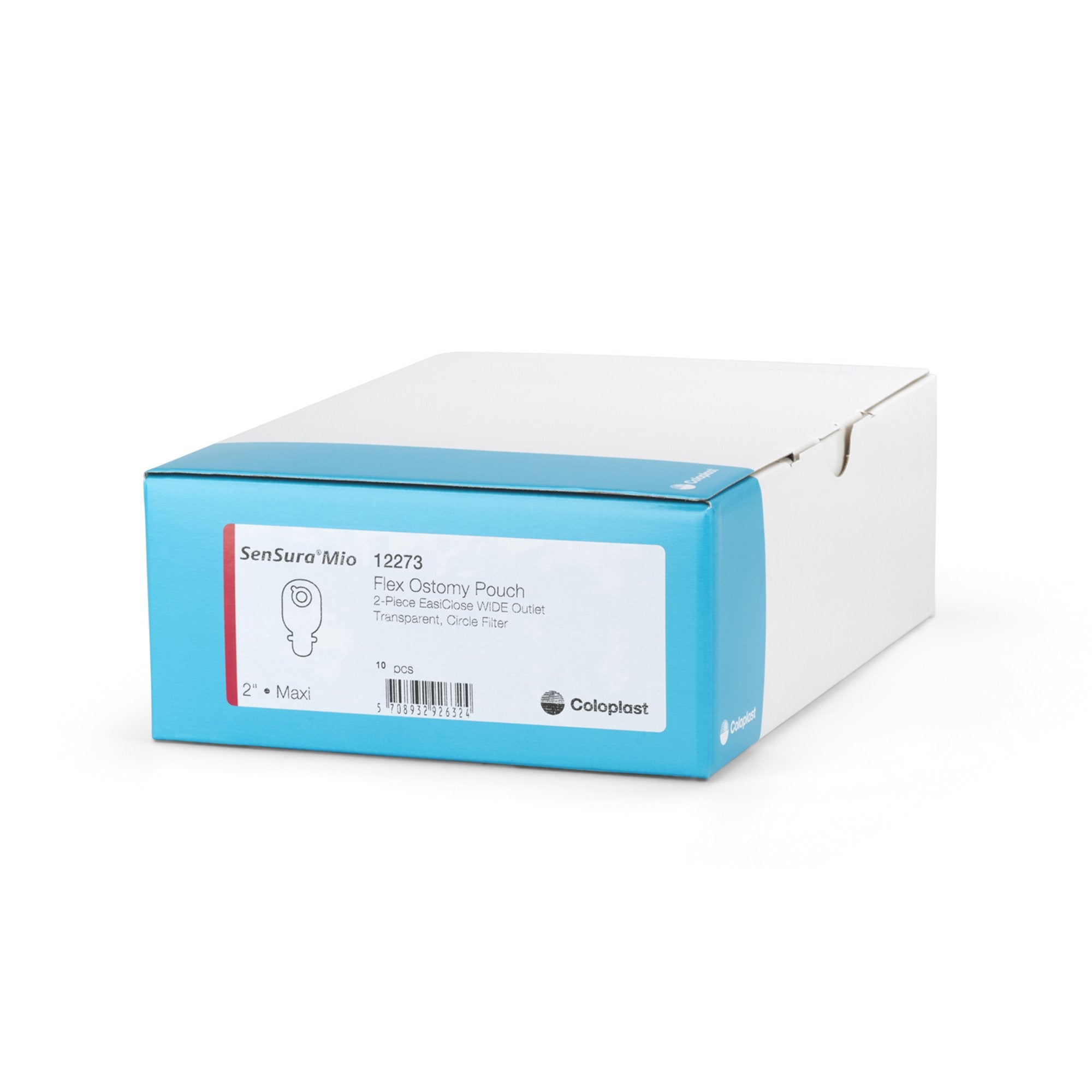 SenSura® Mio Flex 2-Piece Transparent Ostomy Pouch, Red Match