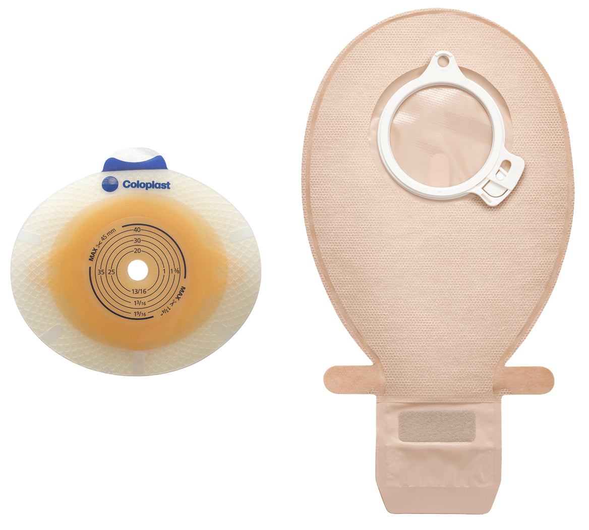 SenSura® Click Convex Light Ostomy Barrier, 35 mm Stoma Opening, Blue Match