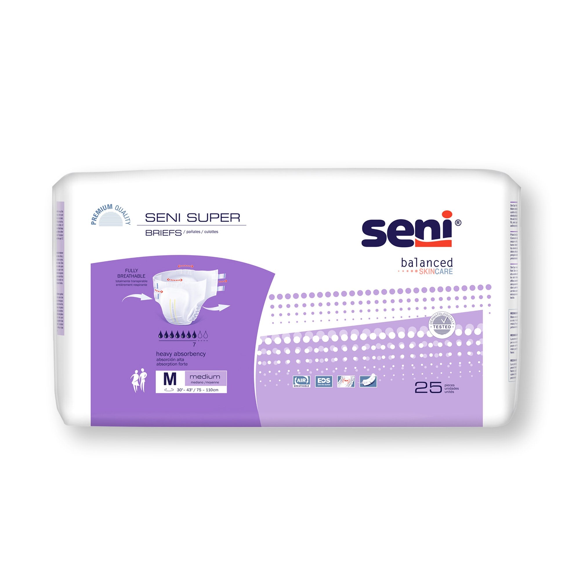 Seni® Super Heavy Absorbency Incontinence Brief, Medium, CS