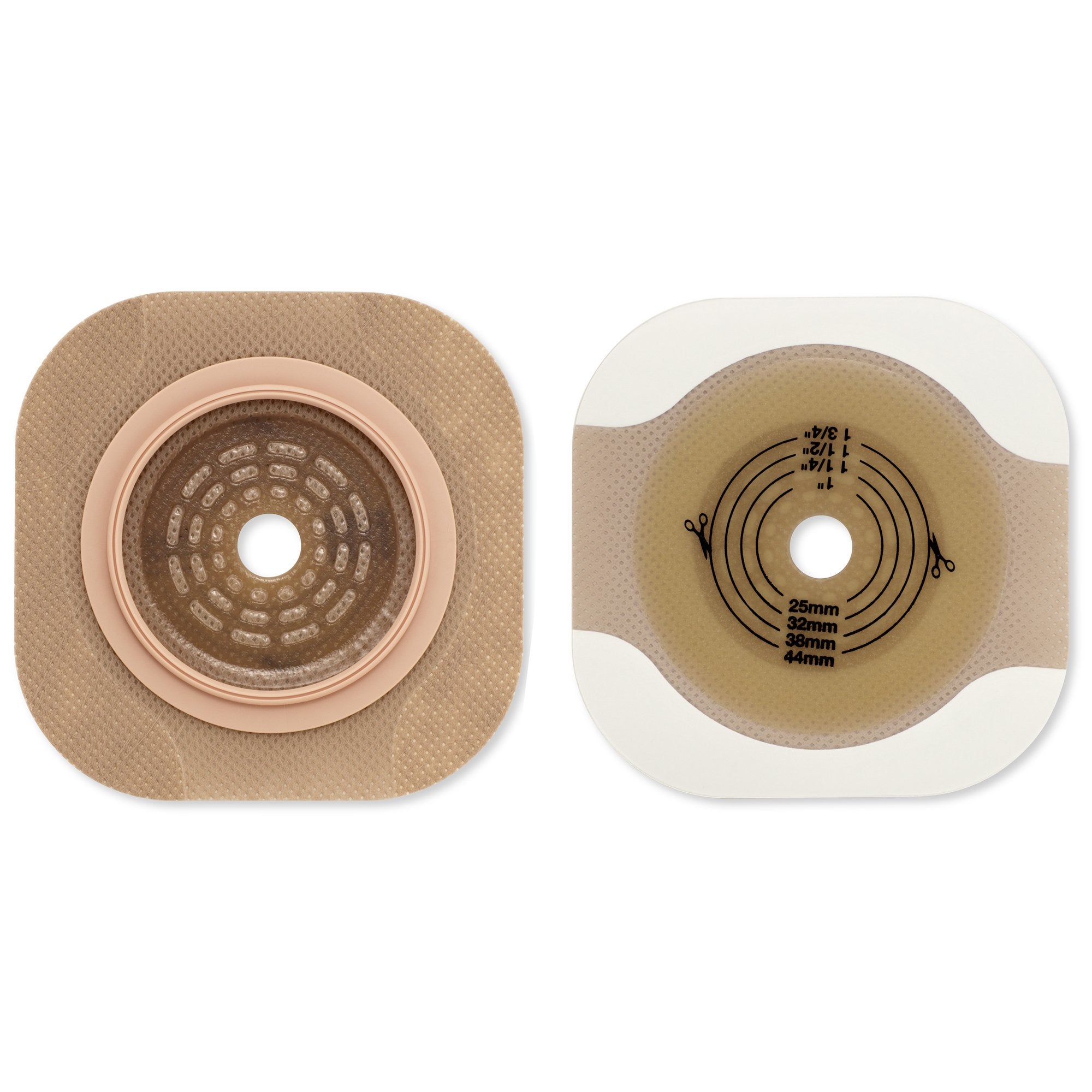 New Image™ Flat CeraPlus™ Ostomy Barrier, 1-1/2 Inch Opening