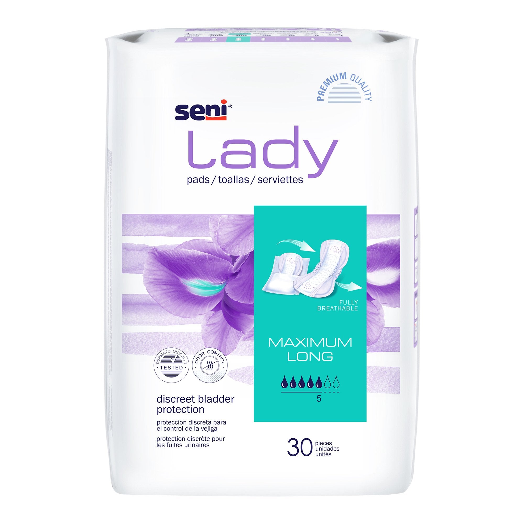 Seni® Lady Maximum Bladder Control Pads, Long, CS