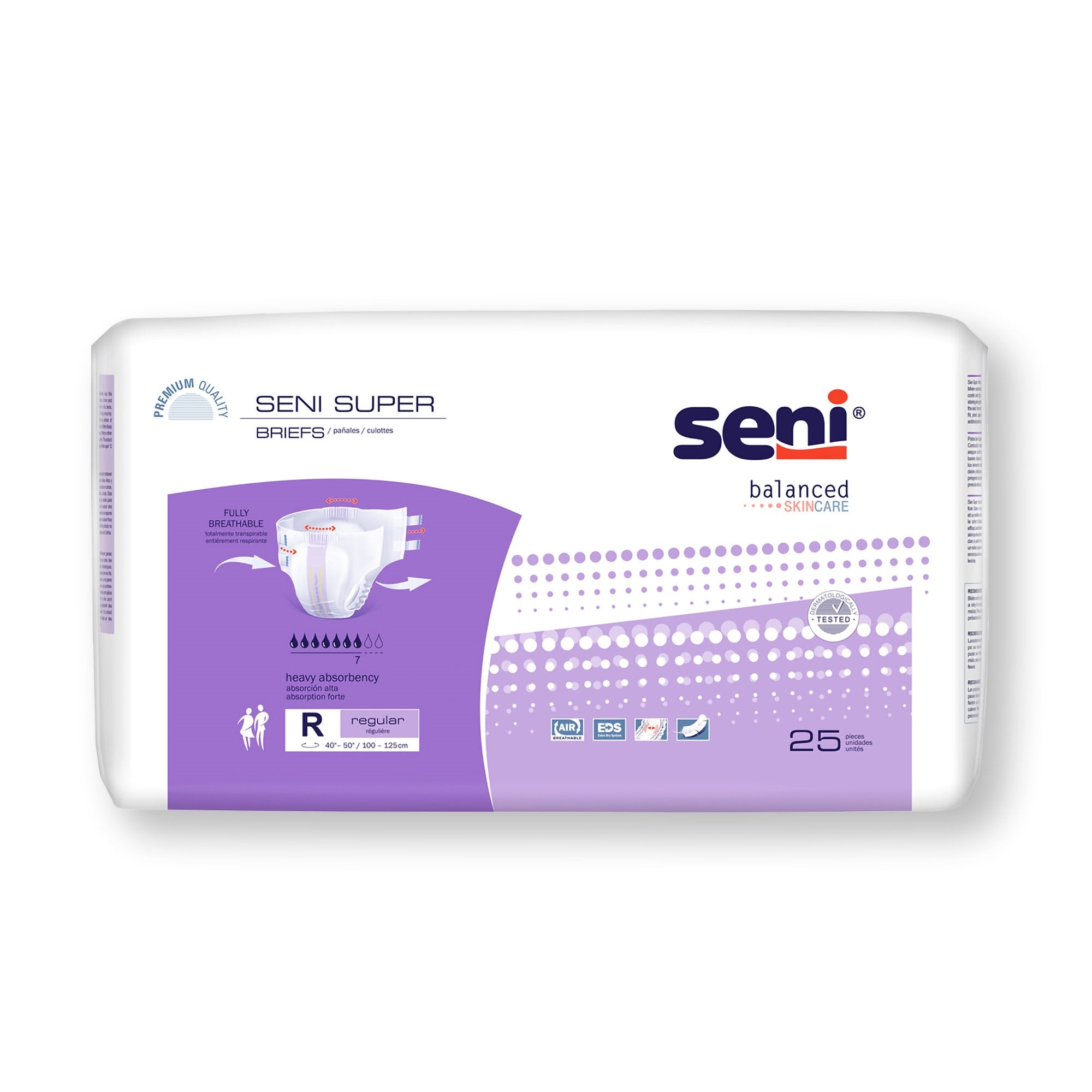 Seni® Super Heavy Absorbency Incontinence Brief, Regular, CS