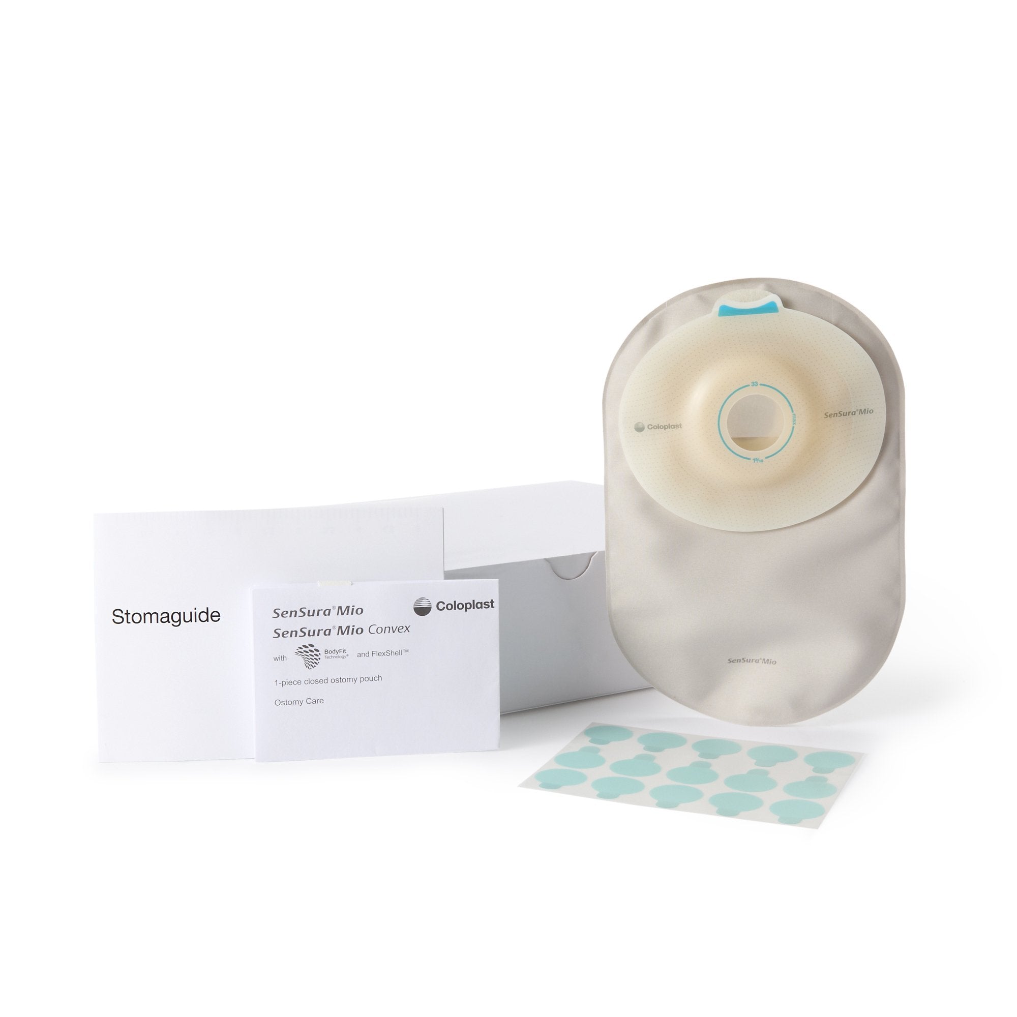 SenSura® Mio Convex 1-Piece Closed End Opaque Ostomy Pouch, 25mm Stoma