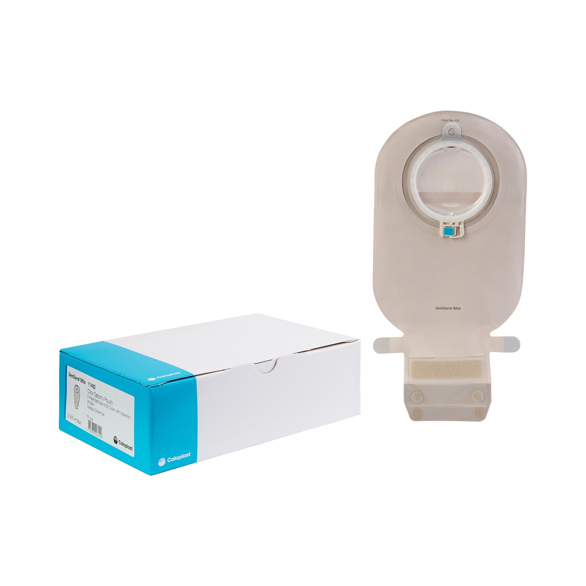 SenSura® Mio Click 2-Piece Opaque Ostomy Pouch, Blue Match