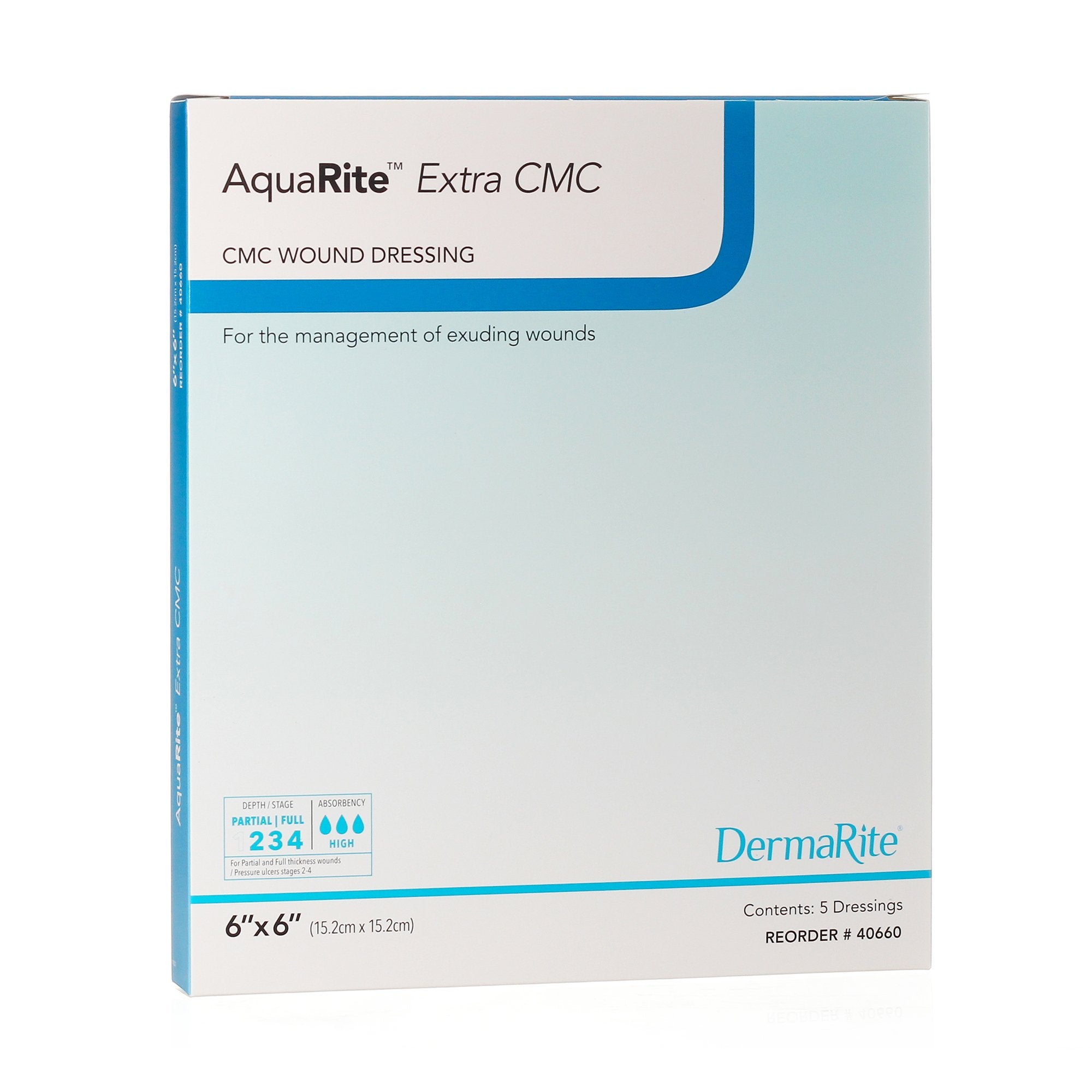 AquaRite™ Extra CMC Gelling Fiber Wound Dressing, 6 x 6 Inch
