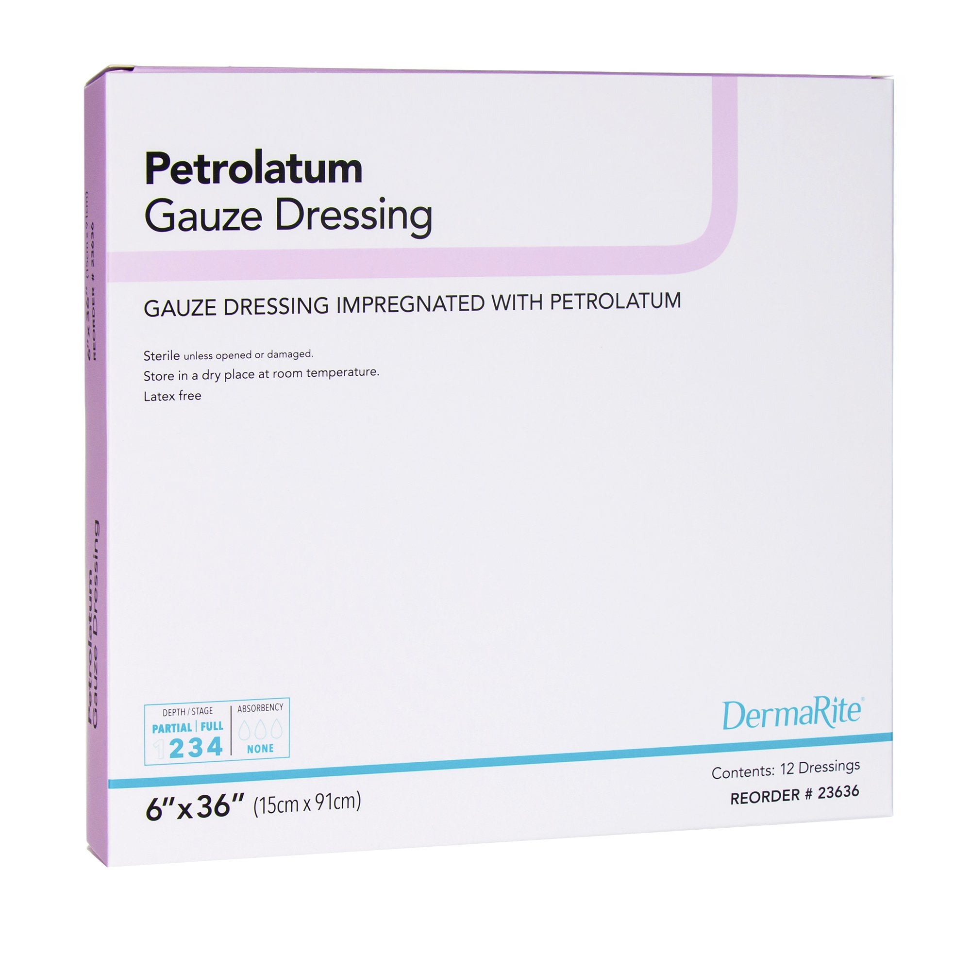 DermaRite® Petrolatum Impregnated Dressing, 6 x 36 Inch