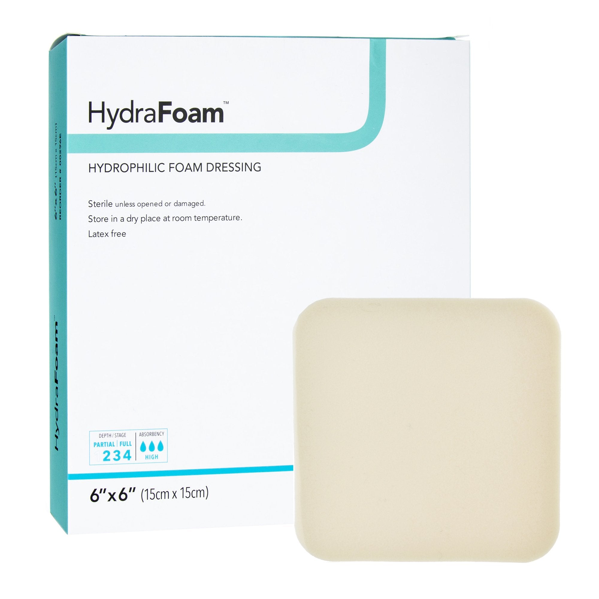 HydraFoam™ Nonadhesive Foam Dressing, 6 x 6 Inch